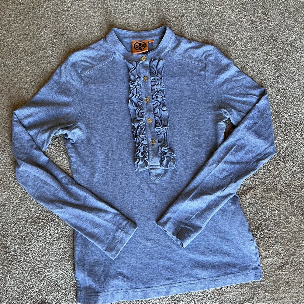 Tory Burch classic gray long sleeve top